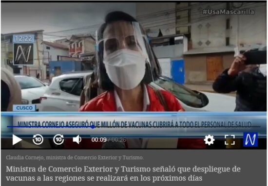 Claudia Cornejo: Primer Millón de Vacunas contra el COVID-19 Cubrirá a Personal de Salud