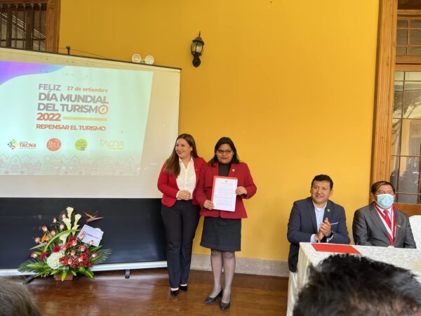 AHORA Tacna Recibe Reconocimiento por su Trabajo en la Reactivación del Turismo