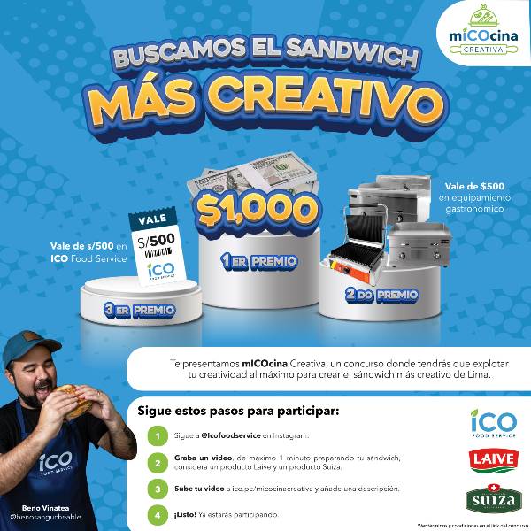 El Sándwich más Creativo del Perú en Concurso mICOcina Creativa 2023: Edición Sándwiches