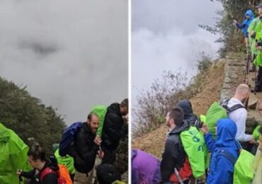 Machu Picchu Cubierta de Neblina por mal Tiempo