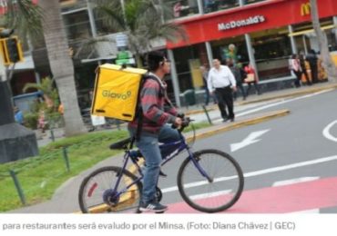 Protocolo de Delivery de Comida será Entregado en los Próximos días al Minsa para su Respectiva Evaluación (El Comercio)