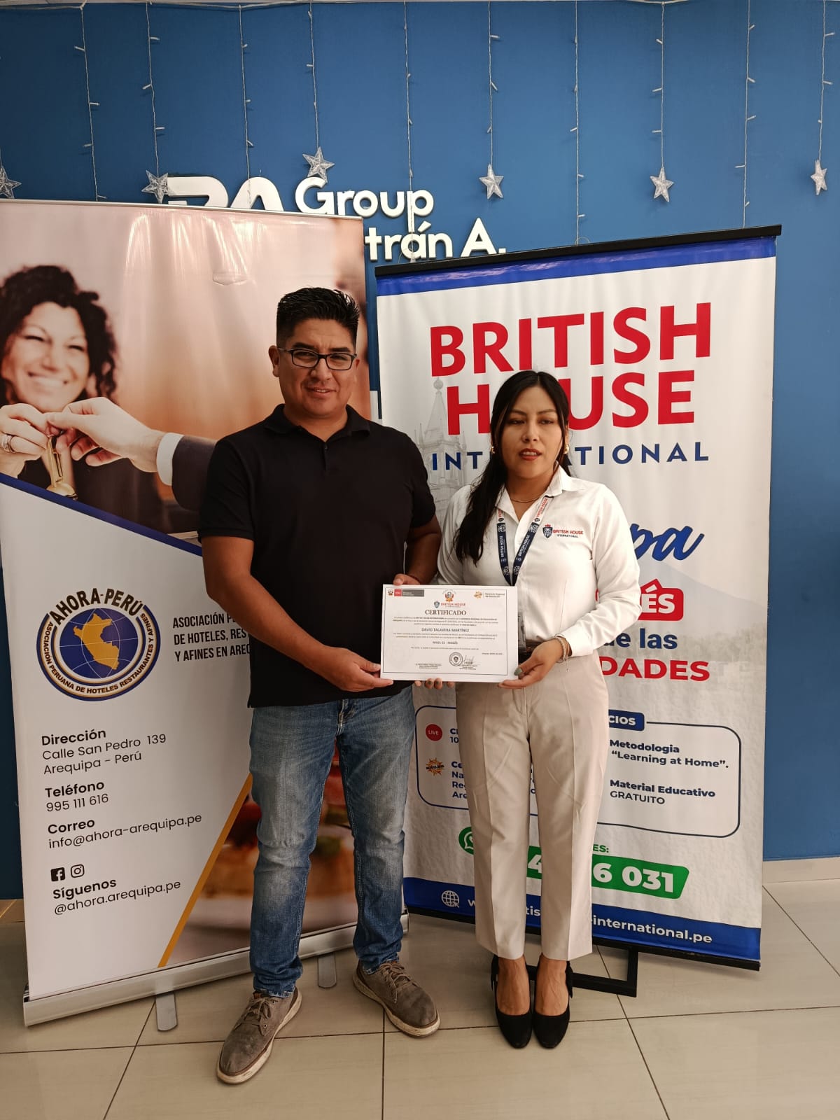 AHORA Arequipa firmó convenio con British House International