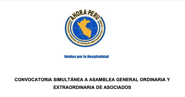 AHORA PERÚ convoca este 12 de marzo a la Asamblea General Ordinaria y Extraordinaria de Asociados