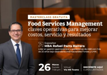 Universidad Le Cordon Bleu brindará en forma  gratuita la Masterclass Food Services Management