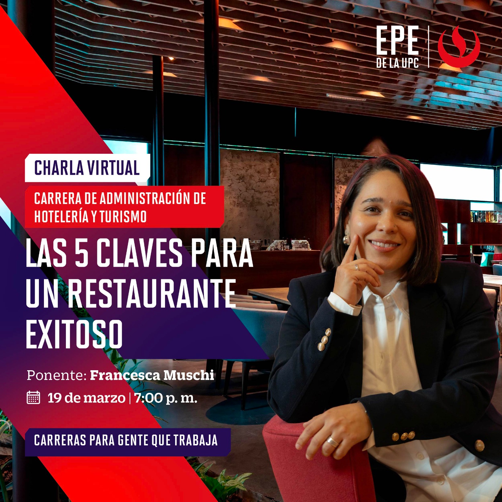 EPE de la UPC realizará charla virtual «Las 5 Claves para un Restaurante Exitoso»