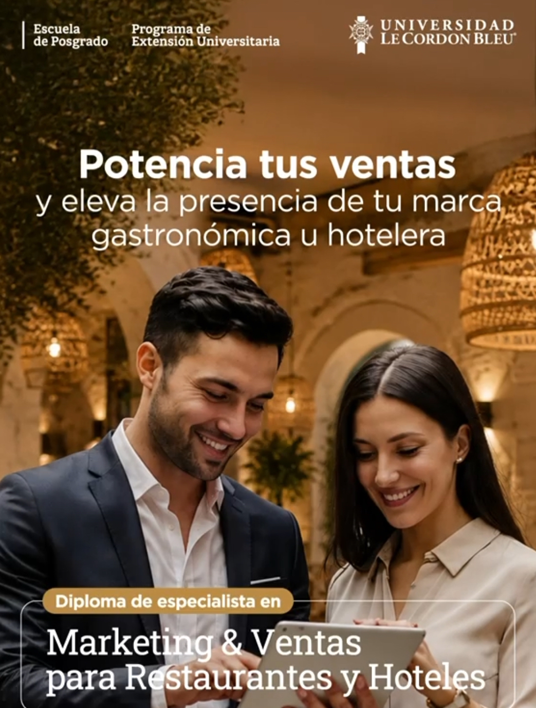 Diploma de Especialista en Marketing & Ventas para Restaurantes y Hoteles con descuento para socios de AHORA PERÚ
