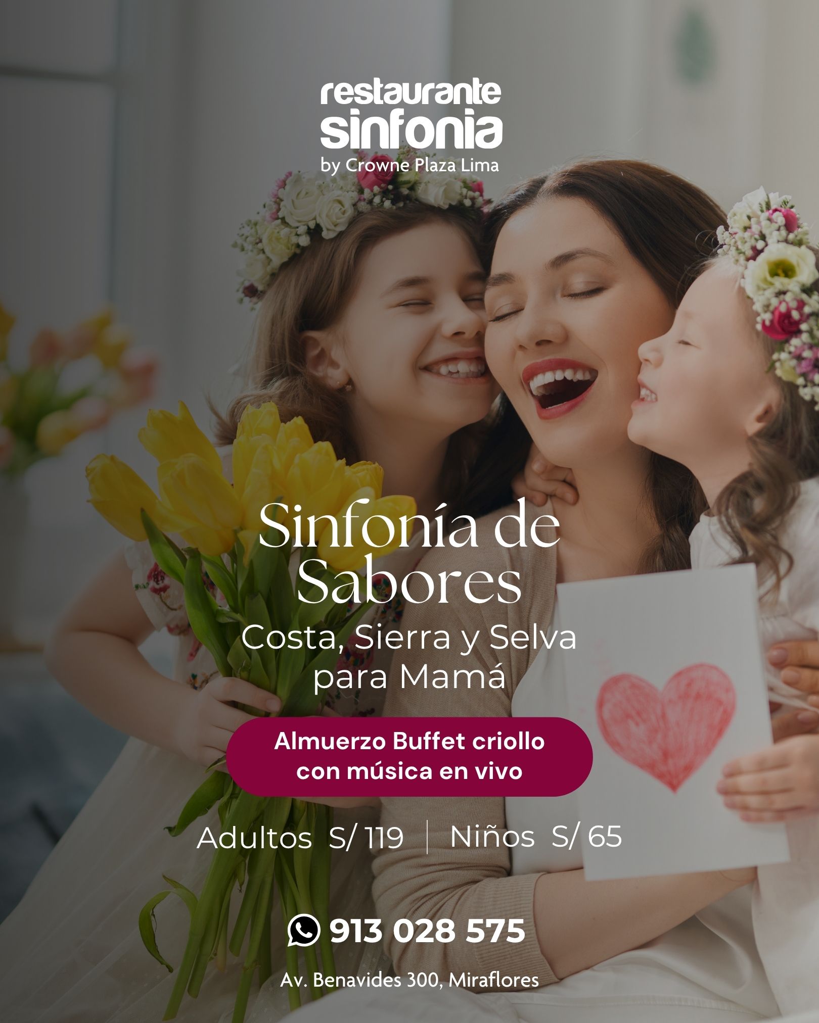Crowne Plaza Lima celebra Día de la  Madre con Sinfonía con Sabor a Perú