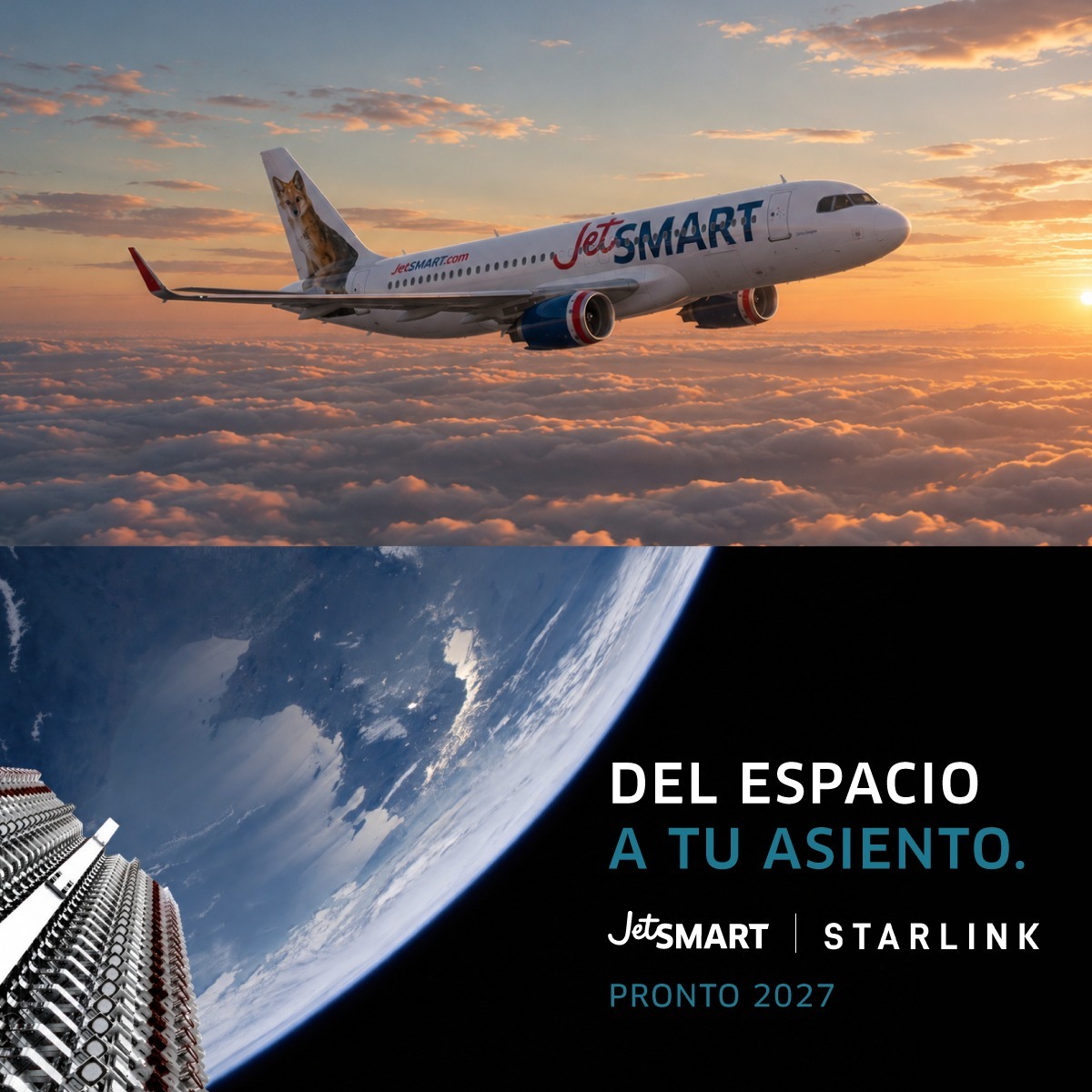 JetSMART se convierte en la primera  aerolínea low cost de Sudamérica en ofrecer Starlink