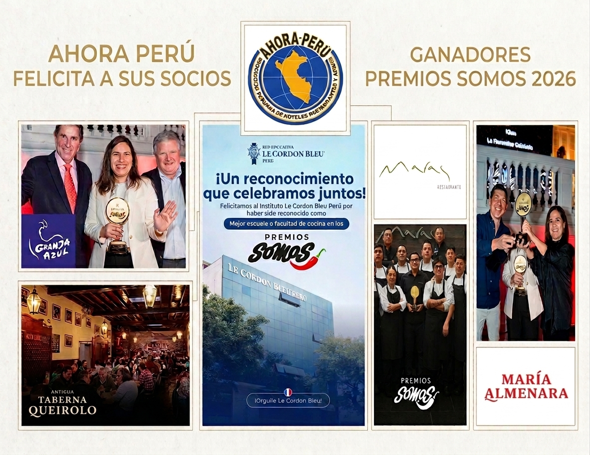 Socios de AHORA PERÚ entre los mejores de la gastronomía peruana en los Premios Somos 2026